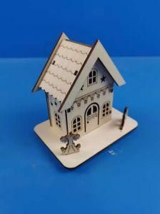 New Design Laser Cut Natural Wooden Decoration House Crafts