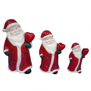 Various Designs of Christmas Ornaments Ceramic Santa Claus