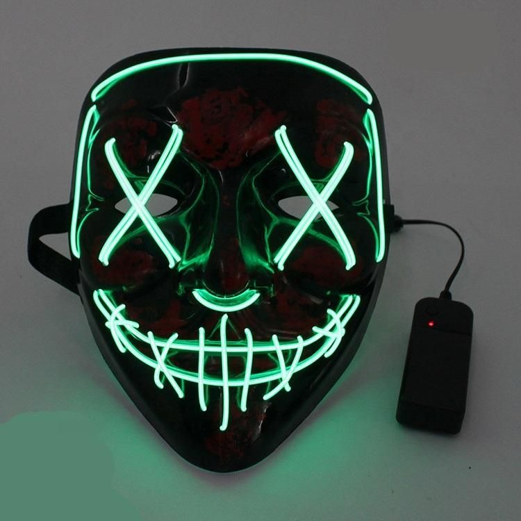 Halloween Decoration Light DJ Party Neon Glowing Rave LED Mask