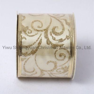Christmas Ribbon Decor for Holiday Wedding Party Decoration Supplies Hook Ornament Craft Gifts
