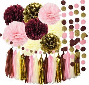 Umiss Paper POM POM Tassel Garland Birthday Wedding Bachelorette Party Decorations