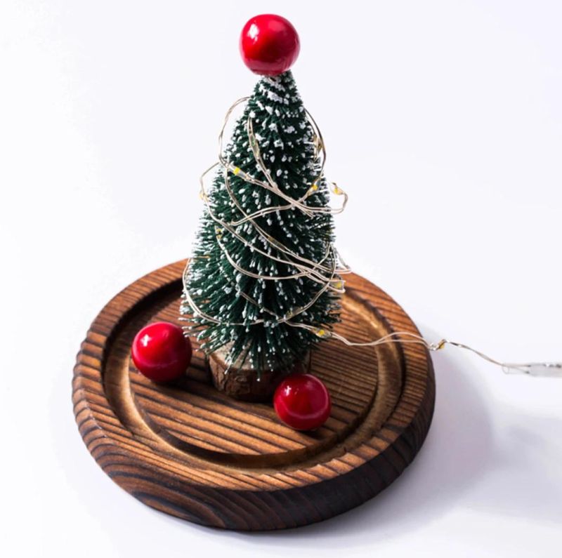 LED Glass Christmas Tree Dome Lamp