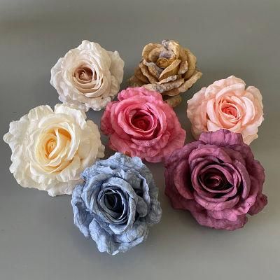 Wholesale Artificial Rose Flower Heads Silk Flower Wall Panel Flower Heads