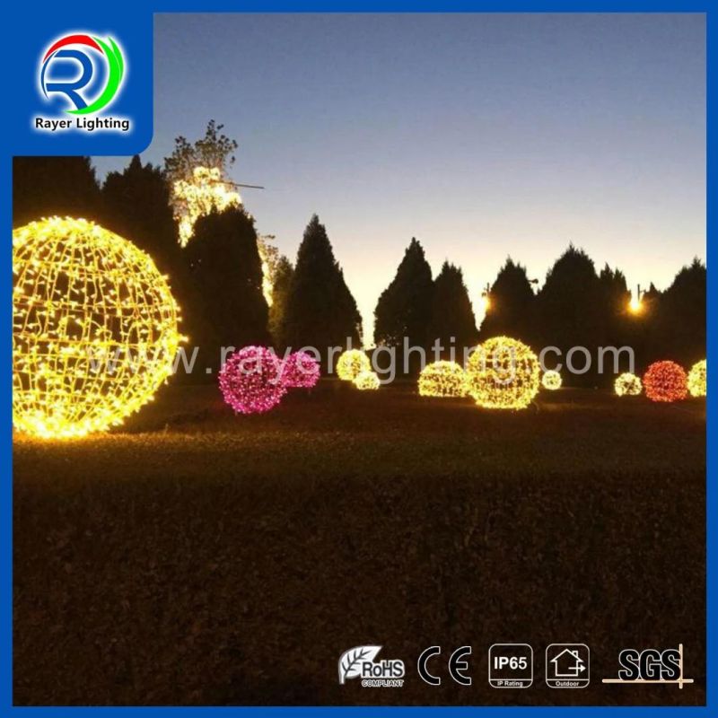 60cm LED Christmas Motif Lighting Christmas Balls with Anti-Rust Frame