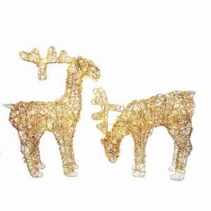 Xmas Decoration 40cm H Metal Deer with Light