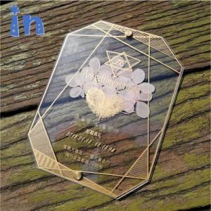 Custom Engraving Plexiglass Clear Acrylic Wedding Invitations