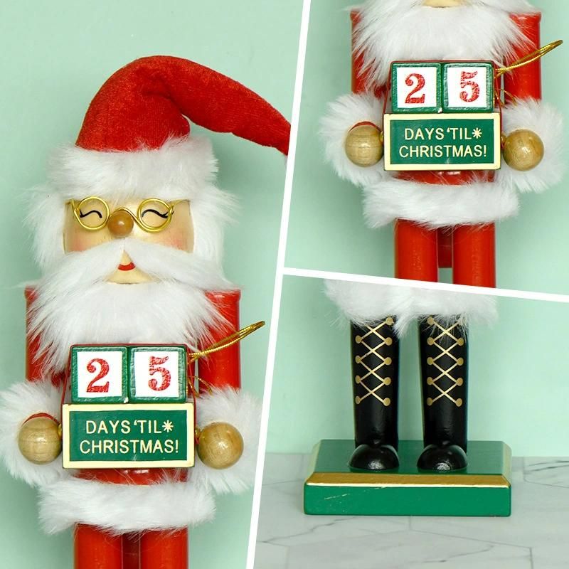 Christmas Santa Claus Nutcracker - Holiday Wooden Nutcracker Santa Figure Home Decoration