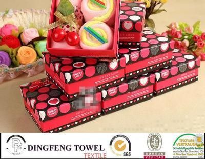 Fashion Cute 100% Cotton Cake Towel Wedding Gift