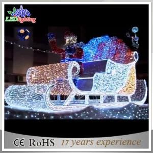 LED Christmas Decoration 3D Rope Motif Sleigh Light