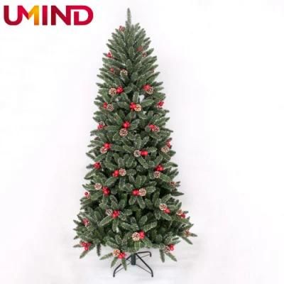 Yh2154 240cm Pretty Green Artificial Red Berries Christmas Tree Sale