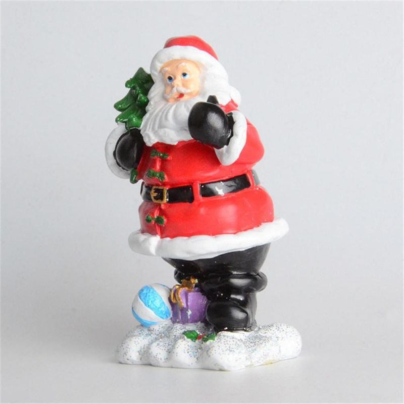 Modern Resin Santa Claus Model Figurines Miniatures Craft