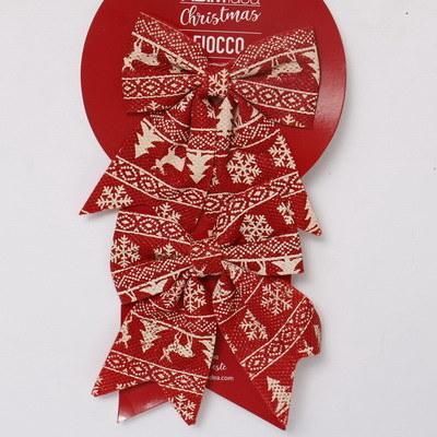 Wholesale 15*13cm Red Christmas Tree Deco Bow Knot