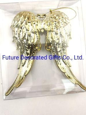 Christmas Wedding Decoration Gift Hanging Plastic Wing Ornament on Tree