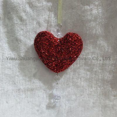 Christmas Hanging Heart Decor for Holiday Wedding Party Decoration Supplies Hook Ornament Craft Gifts