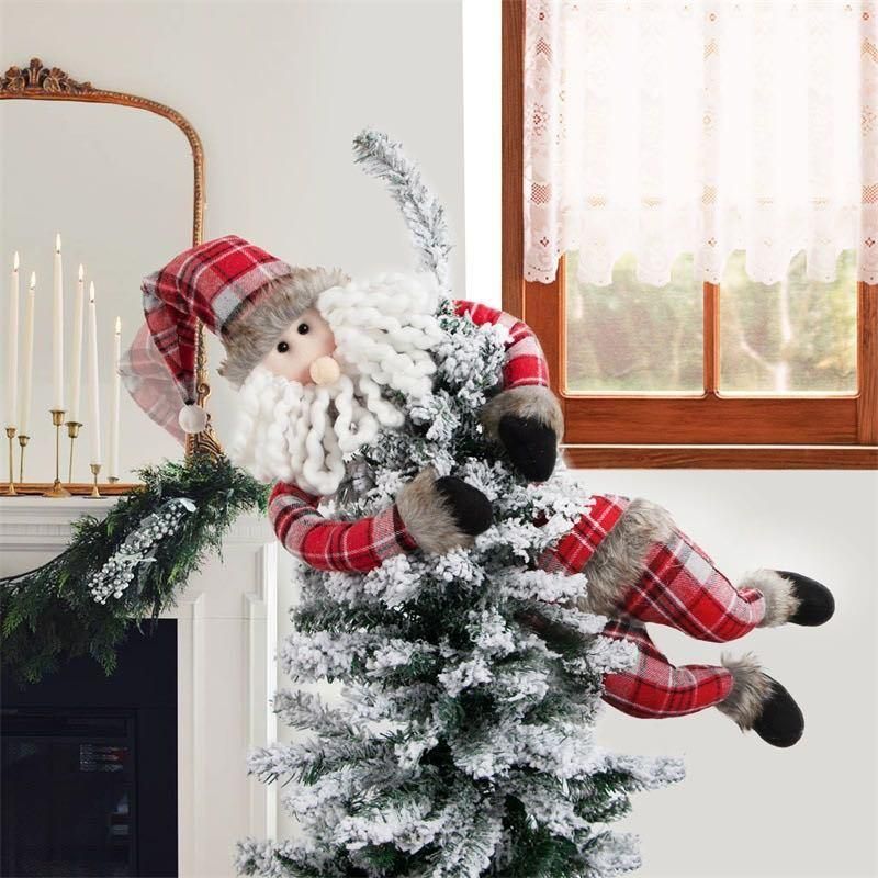 Amazon Popular Santa Claus Tree Top Ornaments Christmas Tree Pendant Christmas Foreign Trade New Products
