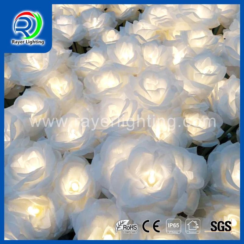 LED Christmas Rose Flower Light for Holiday Decoration