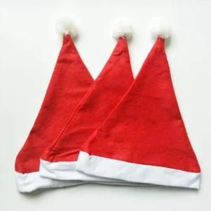 Custom Logo Hot Pink Velvet Santa Claus Christmas Hats