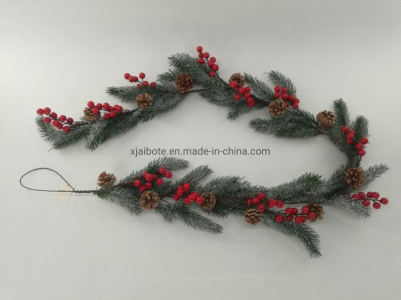 Christmas Pine Needle Garland Ornaments Decorations