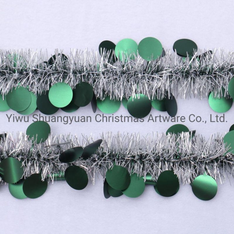 Pet Green Christmas Tinsel Garland Tinsel String Colored Christmas Tinsel