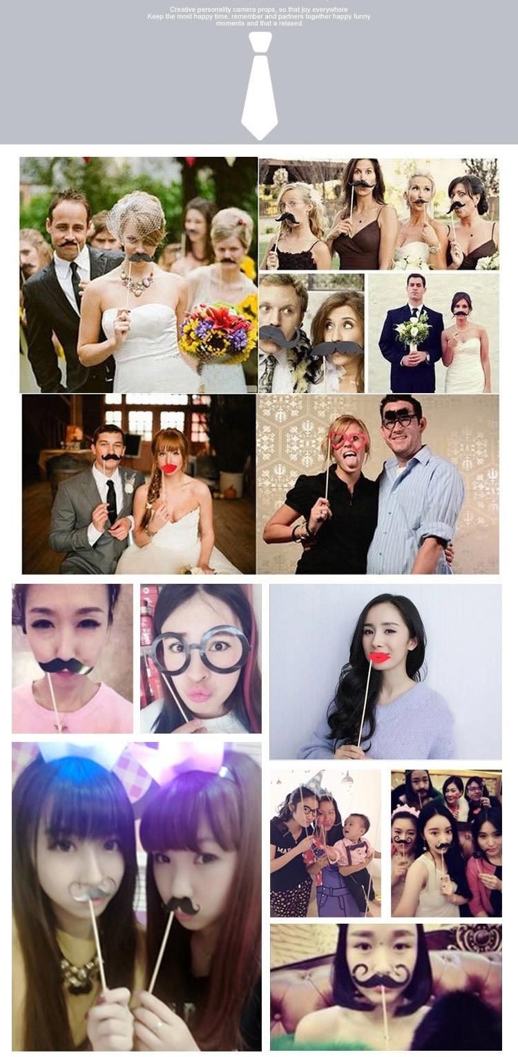 Valentines Day Photo Booth Props Favors Party DIY Adult Paper Deoration Photos Props