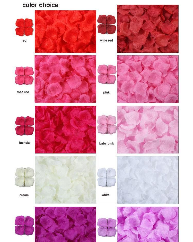 Showsea 200PCS High Quality Silk Flower Petals Silk Fabric Flowers Wholesale Blue Artificial Rose Petals