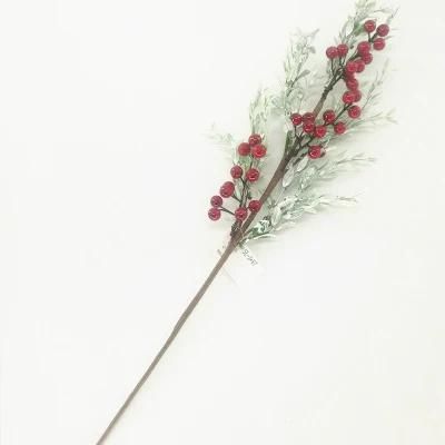 Iced Berry Stems Red Berry Twig Branches for Christmas Holiday