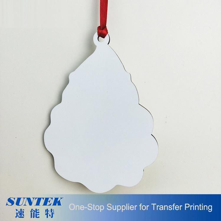 2020 New Christmas Ornament Wooden Sublimation Ornament Xmas Ornament Blank MDF Double Sided Decorations