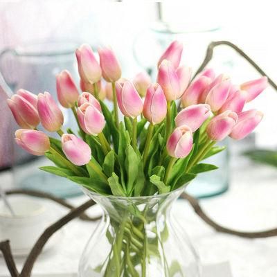 PU Real Touchtulips Artificial Flowers Flower Arrangement Bouquet for Home Office Wedding Decoration