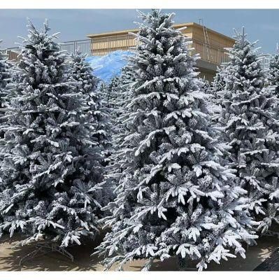 Factory Price Flocked PE PVC Mixed 7FT 7.5 FT The Most Realistic Artificial Snow Christmas Tree