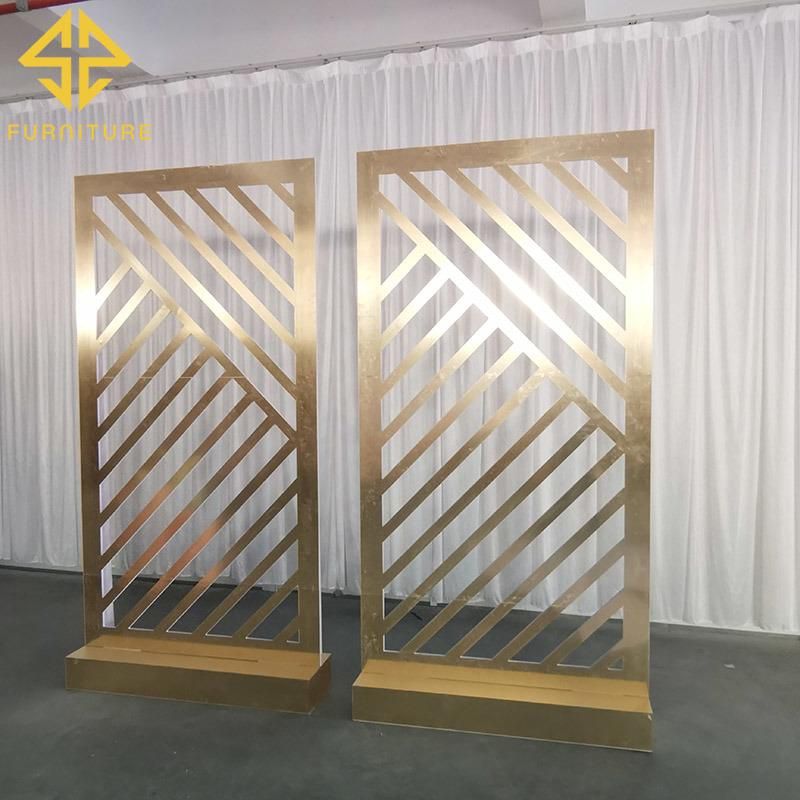 Hot Design Gold PVC Stand Wedding Backdrop for Events Party Background Wall Stand