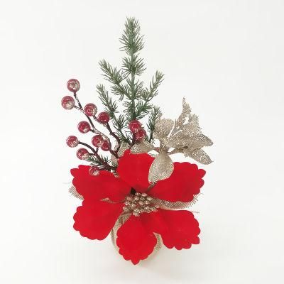 Christmas Artificial with Flowers Home Decoration