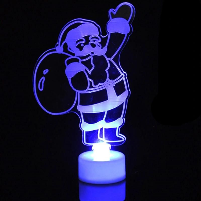 Blue Christmas Acrylic Santa Claus