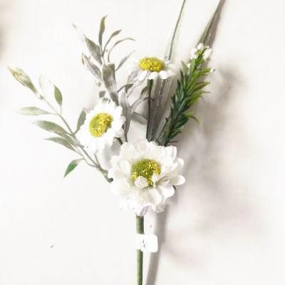 Silk Artificial Flowers Christmas Picks Stem Floral Ornament for Xmas Decoration