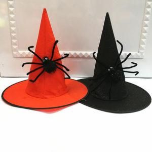 Non-Woven Black Spider Witch Hat Children Adult Halloween Wizard Hat