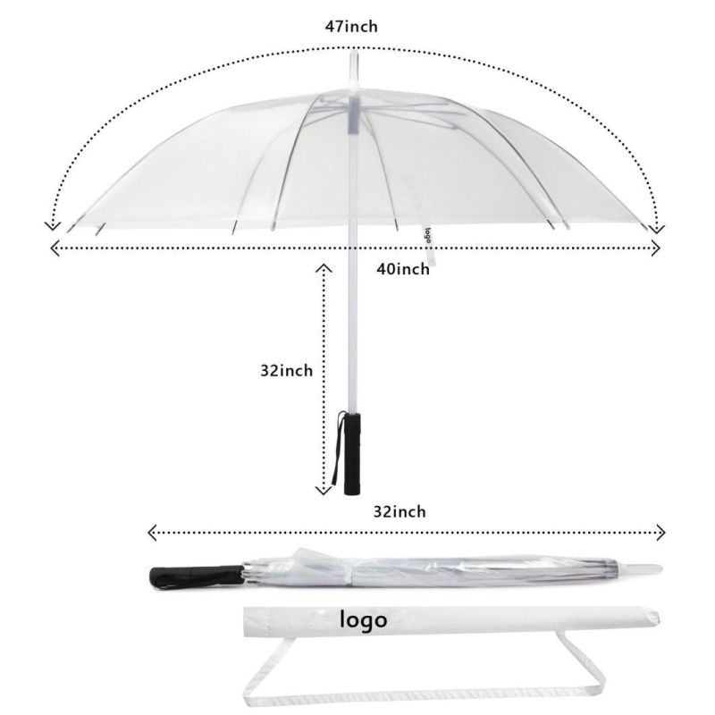 LED Umbrella Golf Umbrella on The Shaft/Built in Torch on Bottom