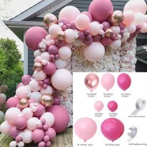 Pink Balloon Arch Kit Balloon Garland Bow Balloons Wedding Decor