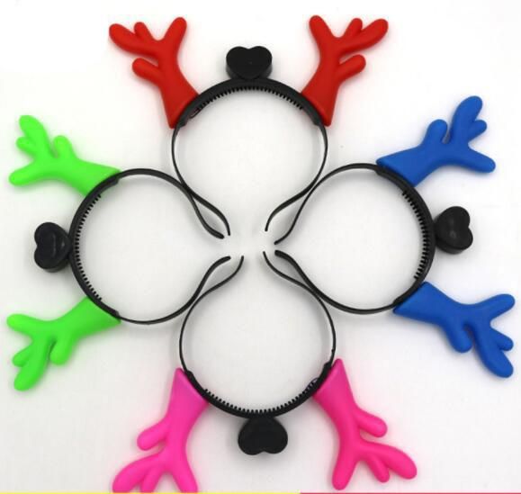 Fashion Original Self-Made Fabric Antler LED Light Hair Band for Kids Decoration in Festival