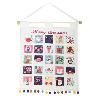 Shangyi Home Cheap Christmas Calendar Hanging High Quality Felt Advent Calendar for Kids