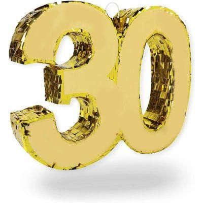 Small Number Gold Foil Pinata Second Birthday Party Supplies Birthday Party Supplies
