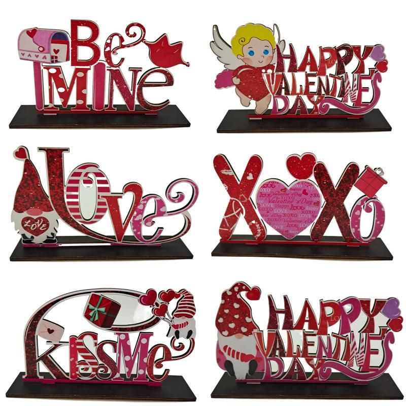 Valentine′ S Day Wooden Craft Decorations Anniversary Wedding Decoration