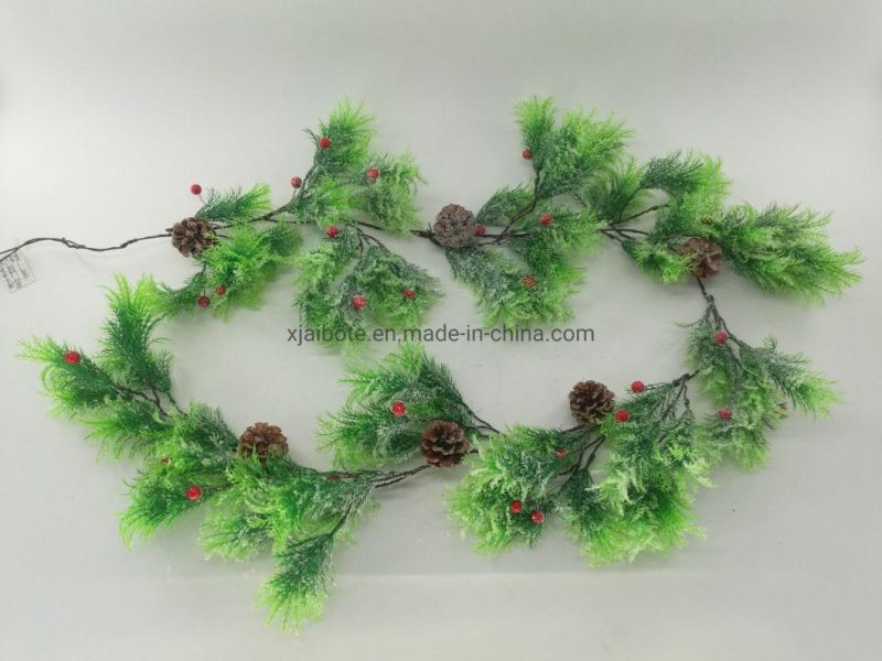 Christmas Pine Needle Garland Ornaments Decorations