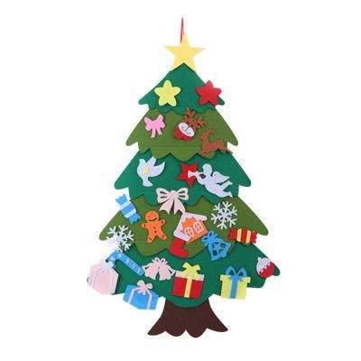 Wall Hanging Artificial Tree Decoration Ornaments Felt DIY Christmas Tree for Kids