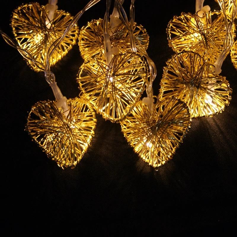 Christmas Tree Decoration Heart Shape LED Decorative String Light