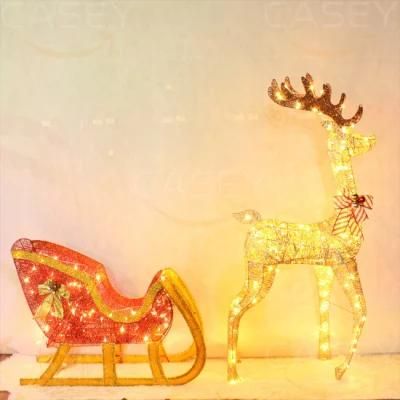 Outdoor Decoration Ornaments 3D LED Christmas Light Deer for Sale