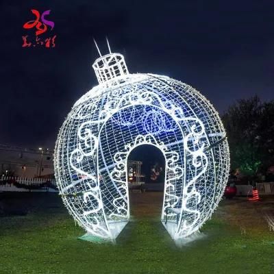 Giant Christmas Outdoor Decoration 3D Ball Arch Motif Lights