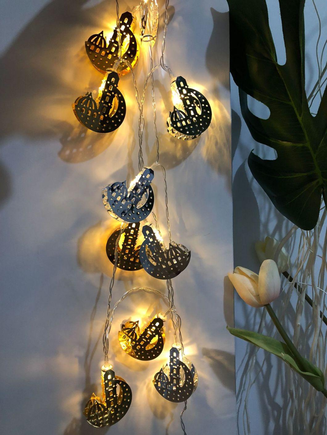 Ramadan Party Crescent Moon Shape Decorations String Lights Home Decor Lightings