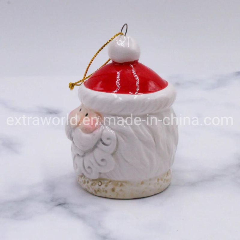 Christmas Gift 3D Ceramic Hand-Painted Bell From China Wholesale