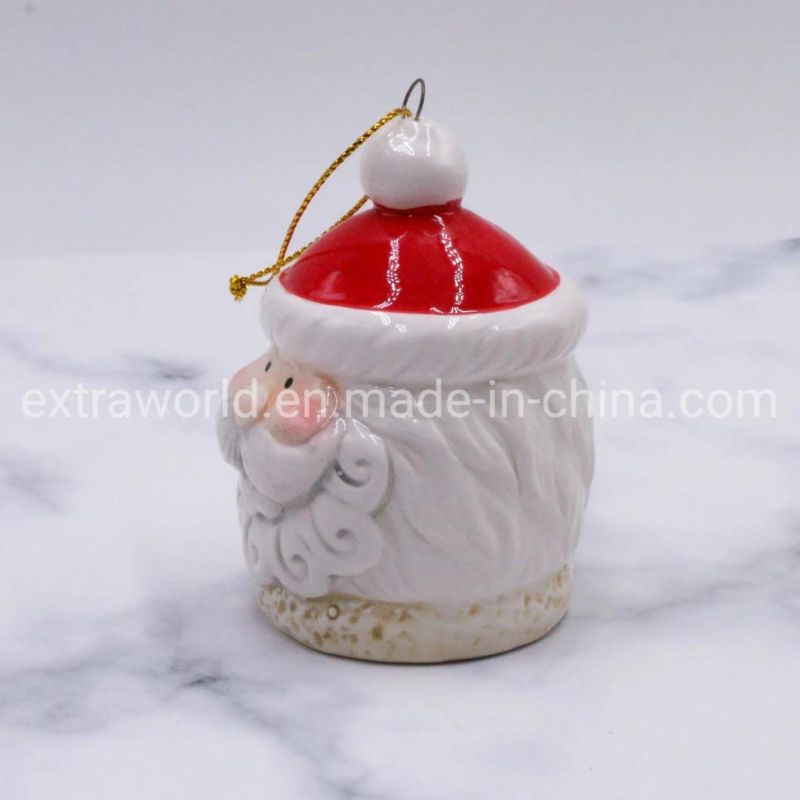 Christmas Gift 3D Ceramic Hand-Painted Bell From China Wholesale