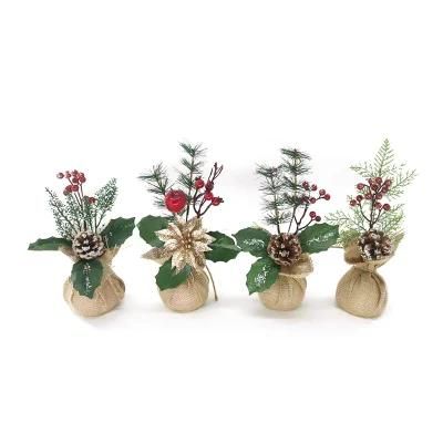 Super Beautiful Simulation Hydrangea Bonsai Set Fake Flower Rose Plant Pot Decoration