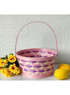 Eco Frinedly Hand-Made Wicker Basket Bamboo Basket Natural Rattan Easter Basket with Handle